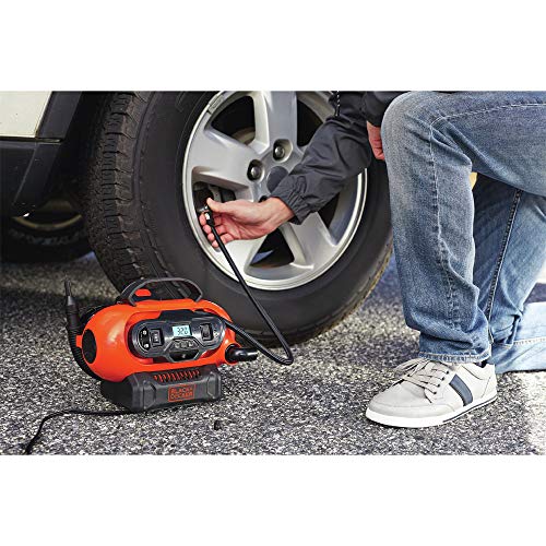 BLACK+DECKER 20V Max Cordless Tire Inflator with Digital Pressure Gauge