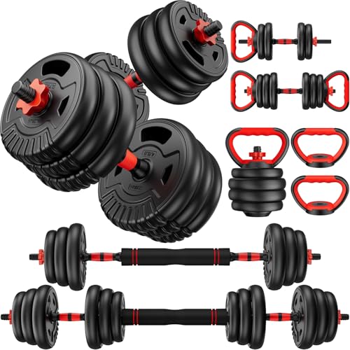 45LB Adjustable Dumbbell Set - 5-in-1 Home Gym Weight Equipment for Men Women