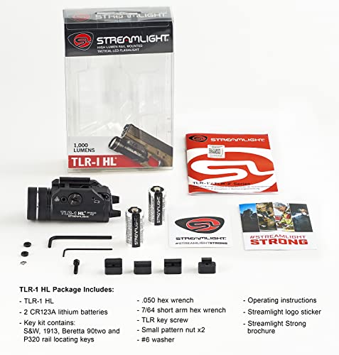 Streamlight 69260 TLR-1 HL Tactical Gun Light Black Non-Rechargeable