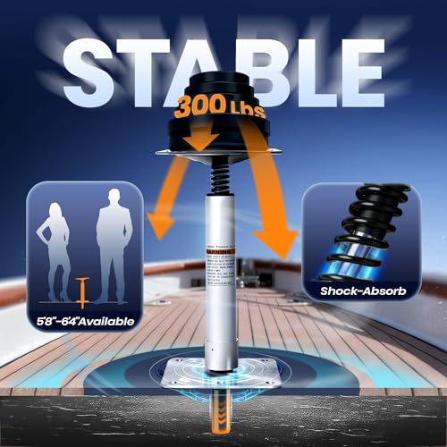 Marine Boat Seat Pedestal Base Mount Kit 14" Locking Swivel Post for Pontoon & Fishing Boats