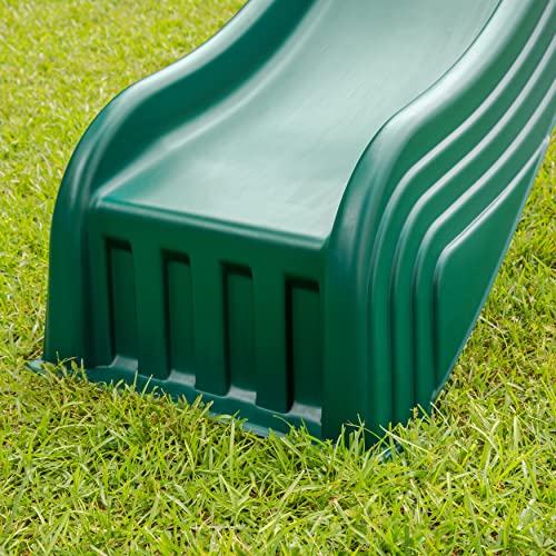 2-Piece Plastic Playground Slide for Swing Sets - Green, 90in