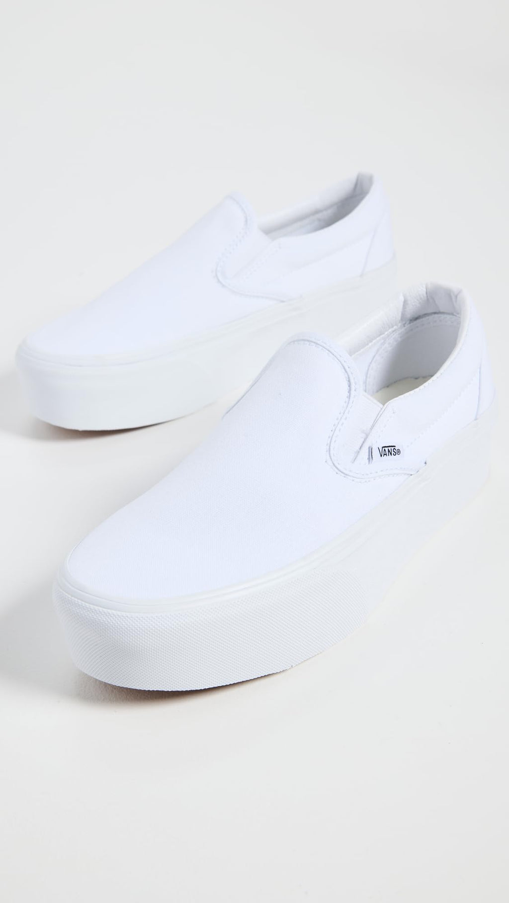 Vans Unisex Ua Classic Slip-On Stackform Sneakers, Canvas True White, 5.5 US Women/4 US Men
