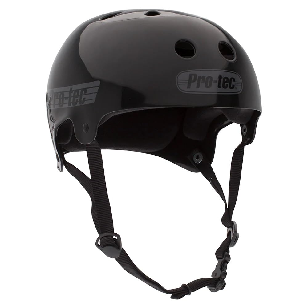 Pro-Tec Skateboard Helmet Bucky Lasek Signature Edition– Small – Black Reflective Matte