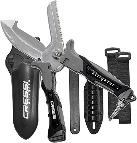 Underwater Diving Knife & Scissors Multi-Tool - Japanese 420 Stainless Steel
