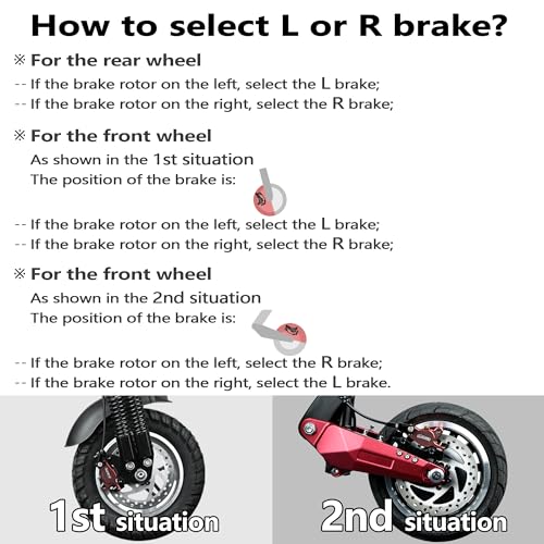 DYISLAND Black Hydraulic Disc Brake Set for Electric Scooter LD-210S R-R Model