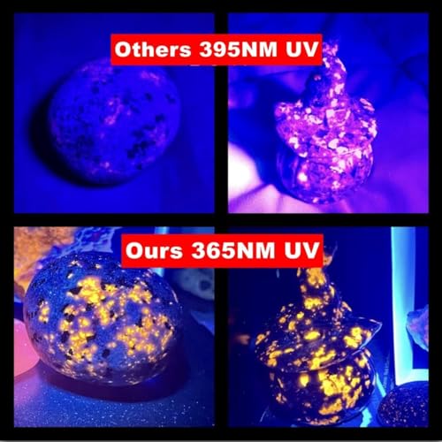 365nm UV Flashlight with Filter Lens & USB Rechargeable, 30W Black Light - Variation: 365nm1