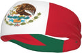 Mexico Flag Running Headbands - Stretchy Sweatbands for Men & Women | Ideal for Basketball, Yoga, Workout