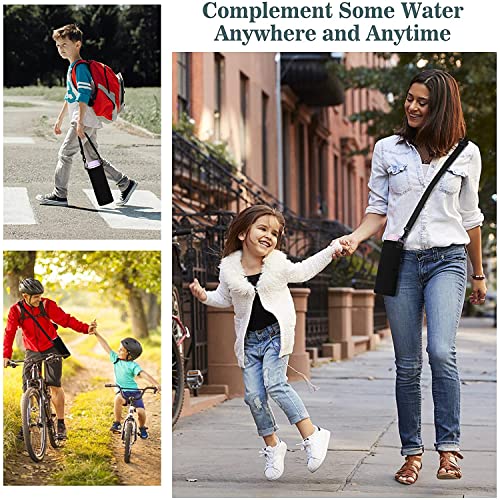 Insulated Water Bottle Carrier Bag - Neoprene with Adjustable Shoulder Strap 34oz