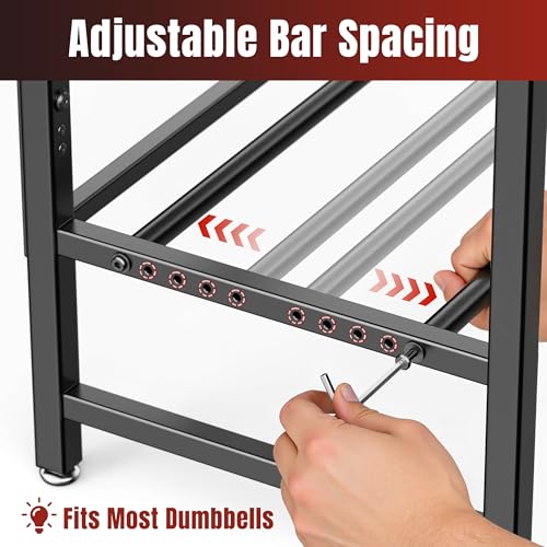 Heavy Duty Dumbbell Rack Stand for Adjustable Weights | Supports 500lbs