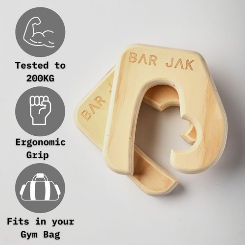 Bar Jak Gripz- Premium Gym Pull Up Handle, Neutral Hand Grips, Chin Ups, Multi Functional Strength Training Grip, Barbell Rows, Assistance Resistance Bands.