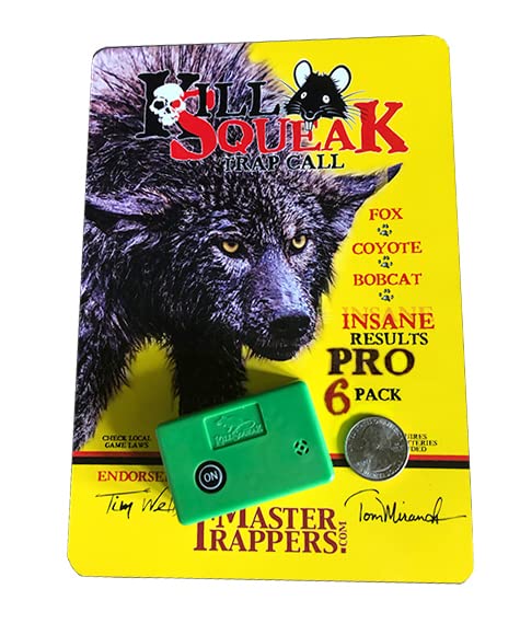 Predator Squeak Trap Bait Digital Caller - Battery Powered Animal Attractor (6 Pack)