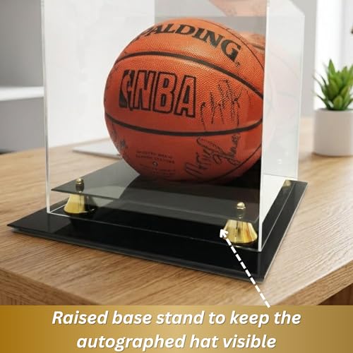 Max Protection Acrylic Basketball Display Case with Mirror Back - UV Protected, Fully Assembled