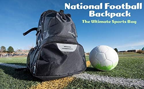 Athletico Soccer Backpack - Versatile Bag for Soccer, Basketball & Football | Includes Cleat & Ball Holder