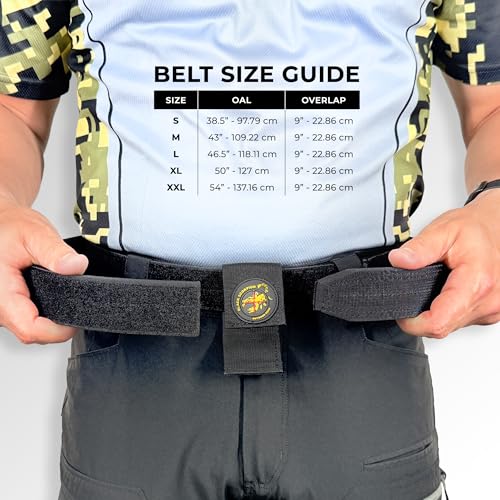 Heavy-Duty Competition Gun Belt for Shooting Sports - Black, Large