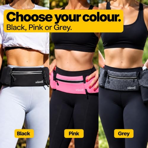 Hydration Fanny Pack with Water Bottle & Phone Holder - Black