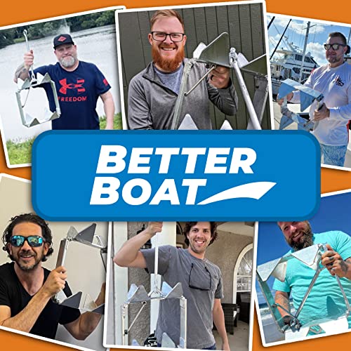 Better Boat 19 lbs Folding Box Anchor for Boats - Hot Dip Galvanized, Double Sided