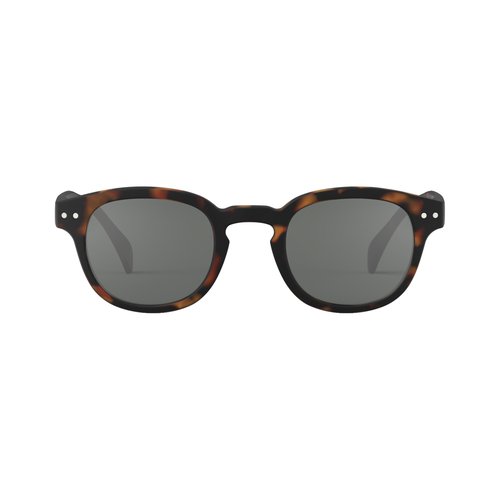 IZIPIZI SUN #C Sunglasses Men & Women – Pantos with Biobased Frame, Anti-Scratch Grey Lenses, 100% UV Category 3 Protection (Tortoise)