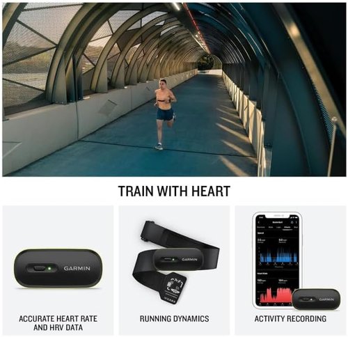 Garmin HRM 600 Premium Heart Rate Monitor - Running Dynamics & M–XL Strap (28"-42") | Compatible with Smartwatches & Cycling Computers