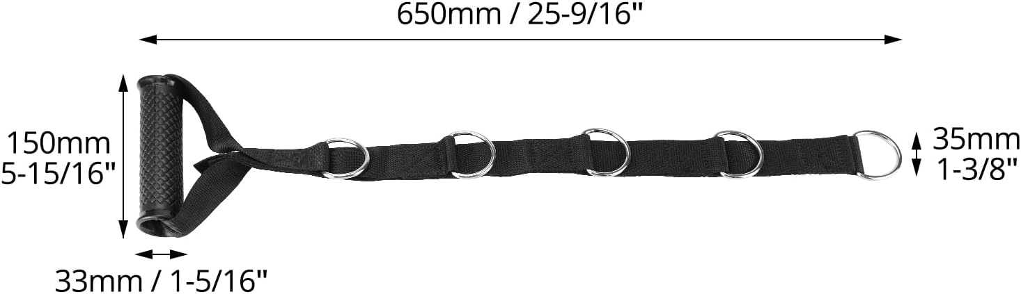 QWORK Fitness Metal Gym Handles - Heavy-Duty Adjustable D-Ring Buckles for Pulley Systems | Ideal for Biceps, Triceps, and Shoulder Workouts