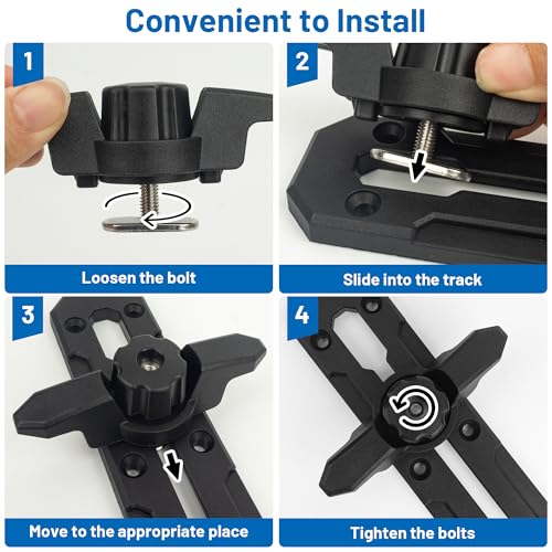 Kayak Track Mount Anchor Cleat 2 Pack - Rope Cleats for Kayak Rail Mount Accessories