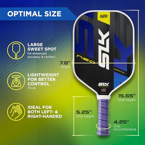 Selkirk Sport SLK Neo Graphite Pickleball Paddle Set with 2 Paddles, Balls & Sling Bag - Green & Purple