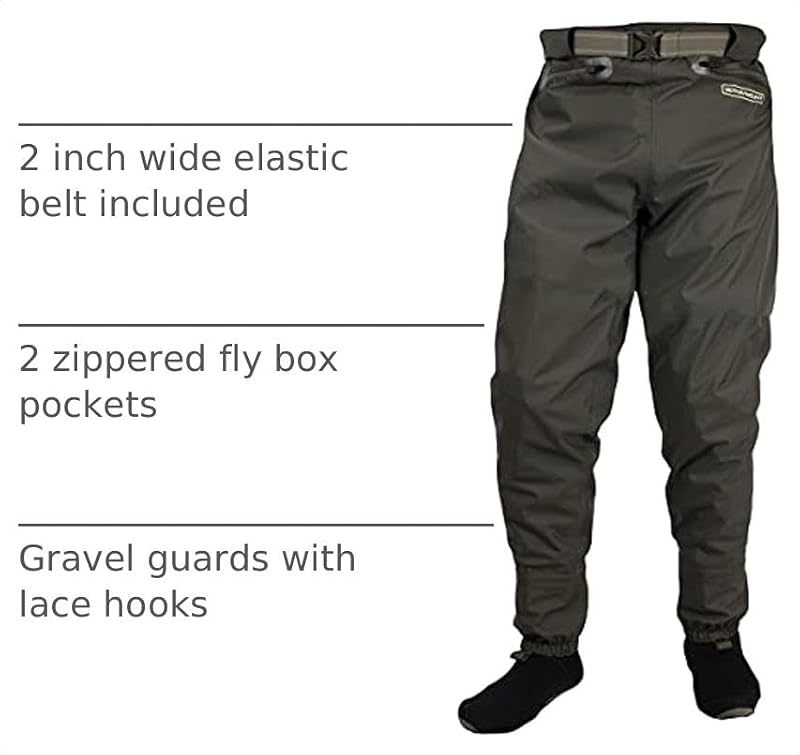 Large Elk Waist High Breathable Wader Pant for Fishing - Paramount Outdoors Fast Eddy
