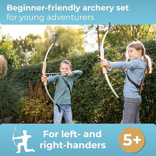 Kids Bow and Arrow Set with Suction Cup Arrows and Target - Safe Indoor & Outdoor Archery for Ages 4-12