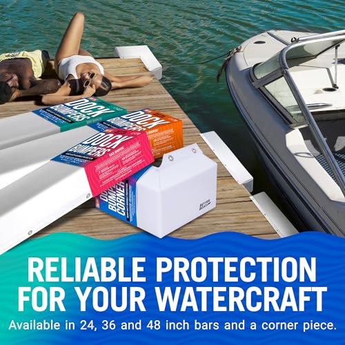 Boat Dock Bumper Guards 6x4 Inch High-Density Foam with 59 Inch Length, Marine Vinyl, Corner & Piling Protection