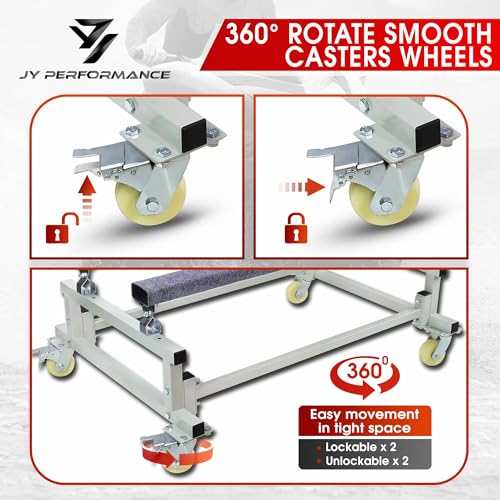 Heavy Duty Jet Ski Dolly Cart with Adjustable Carpeted Bunks for Watercraft Transport