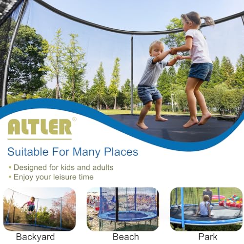 12FT Outdoor Trampoline with Enclosure Net - Heavy-Duty Kids & Adults Bounce Mat