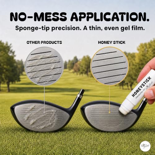 HoneyStick Anti Slice Gel for Golf Clubs - 2 Pack, Spin Reducer for Driver & Irons