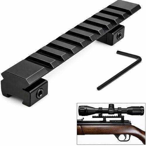 Gotical 11mm Dovetail to 20mm Picatinny Weaver Rail Mount Adapter 10 Slots Tactical Aluminum Alloy for Air Gun Rifle Scope (Pack of 1-10 Slots Rail Only)