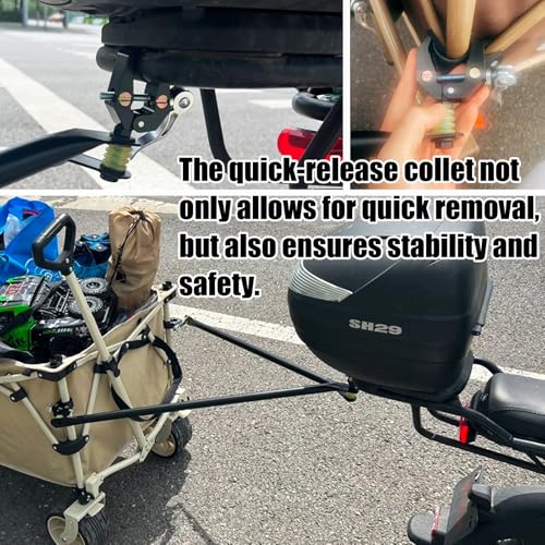 Bike Trailer Hitch for Bicycle & Garden Cart Connection - Heavy Duty Steel