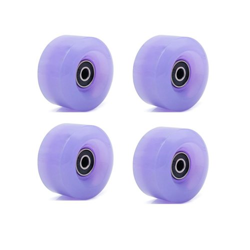 SzBlaZe 8 Pack 82A 58 x 32mm QUAD Roller Skates Wheels with Bearings double Line Skates Wheels for Outdoor or Indoor Skateboard Roller Skates Wheel Accessories(Jelly Purple)