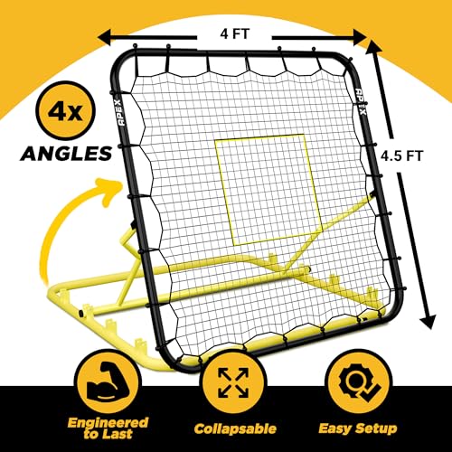 Baseball Rebounder Pitchback Net - Multi-Sport Training with Adjustable Angles