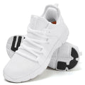 INZCOU Slip-On Tennis Shoes for Women and Men - White, Size 8.5 Women / 7.5 Men