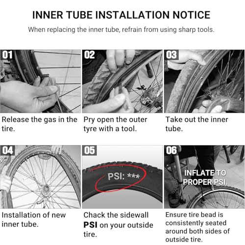 29 Inch Bike Inner Tubes with Schrader Valve 32mm - Heavy Duty Replacement for Road & Mountain Bikes - Variation 2