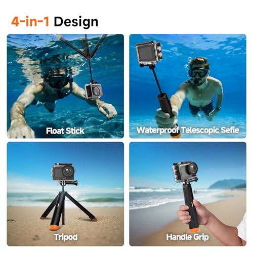 SVBONY Underwater Camera Snorkel Set - 4K Action Camera for Swimming & Beach