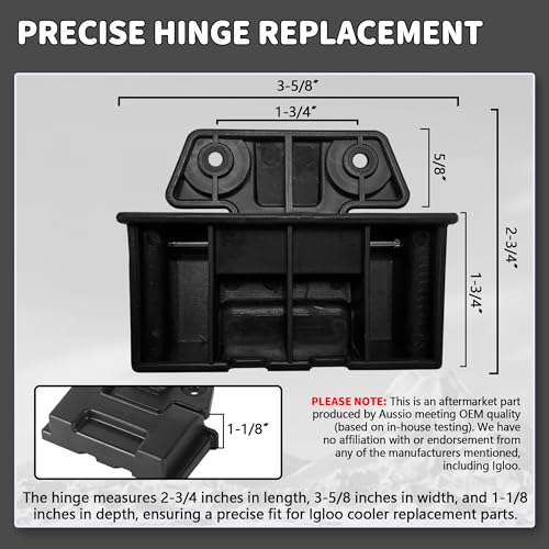 Igloo Cooler Hinge with Screws Replacement Parts for 25, 52, 72 Qt BMX Coolers