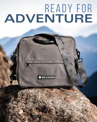 Rollacrit Bag of Holding Canvas Messenger Bag for Dice, Books, Miniatures & Laptop