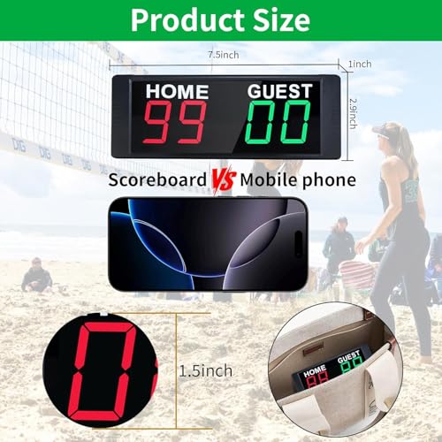 Rechargeable Electronic Scoreboard for Indoor & Outdoor Games with Remote Control