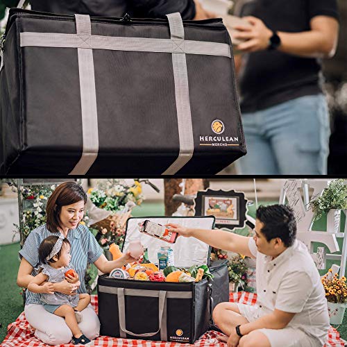 Large Insulated Food Delivery Bag for Catering & Takeout - Hot Cold Thermal Carrier
