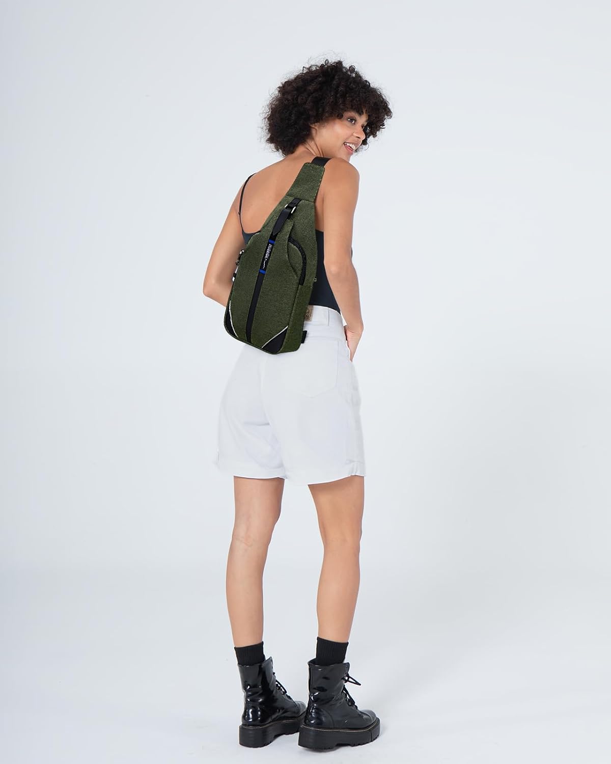 WATERFLY Medium Crossbody Sling Backpack - Anti-Theft Travel Chest Shoulder Bag