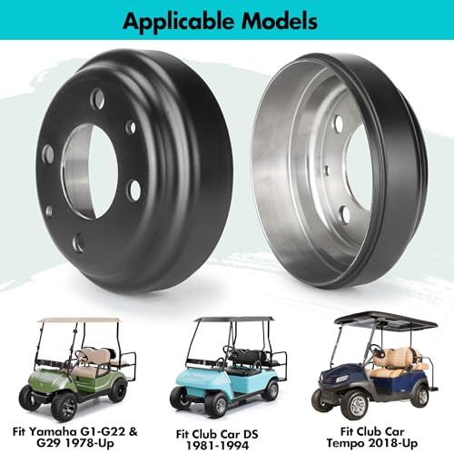 Golf Cart Brake Drums for Yamaha G1 G2 G8 G9 G11 G14 G16 G19 G22 G29 & Club Car DS 1981-2018