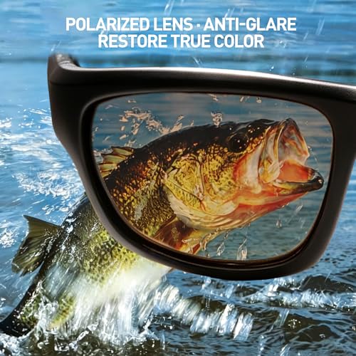 FEOSTCN Blue Polarized Glass Sunglasses UV400 Anti-Scratch Unisex