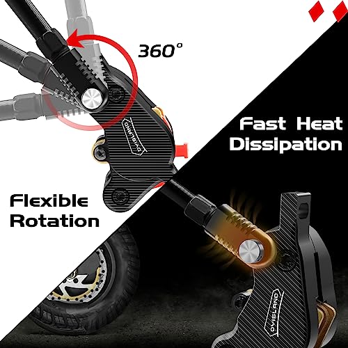 DYISLAND Black Hydraulic Disc Brake Set for Electric Scooter LD-210S R-R Model