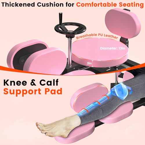 Extended Leg Stretcher for Flexibility & Splits Training - 36.2 Inch, Pink, Adjustable