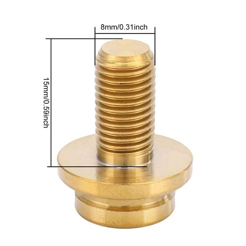 Crank Arm Bolt, 1pc Bottom Bracket Bolt Cycling Screws for Mountain Road Bikes M8*15mm (Gold)
