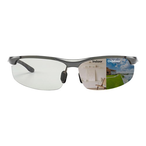 KISSOUL Photochromic Sports Polarized Sunglasses Al-MgAlloy Frame Outdoor sunglasses For Men Women Day & Night Driving Glasses