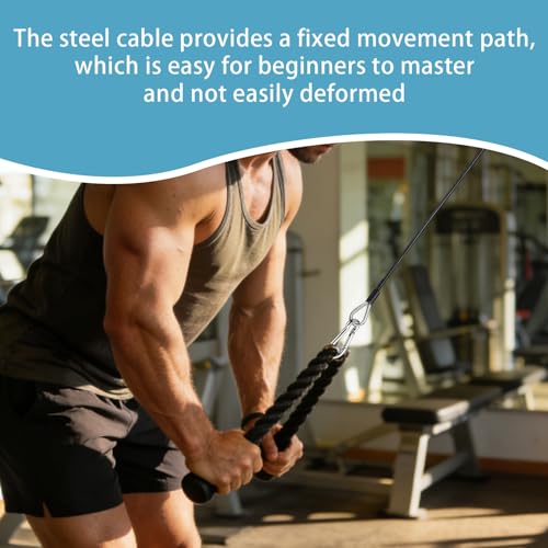 20 Inch Gym Extension Cable Set for Cable Machines - 2 Pieces